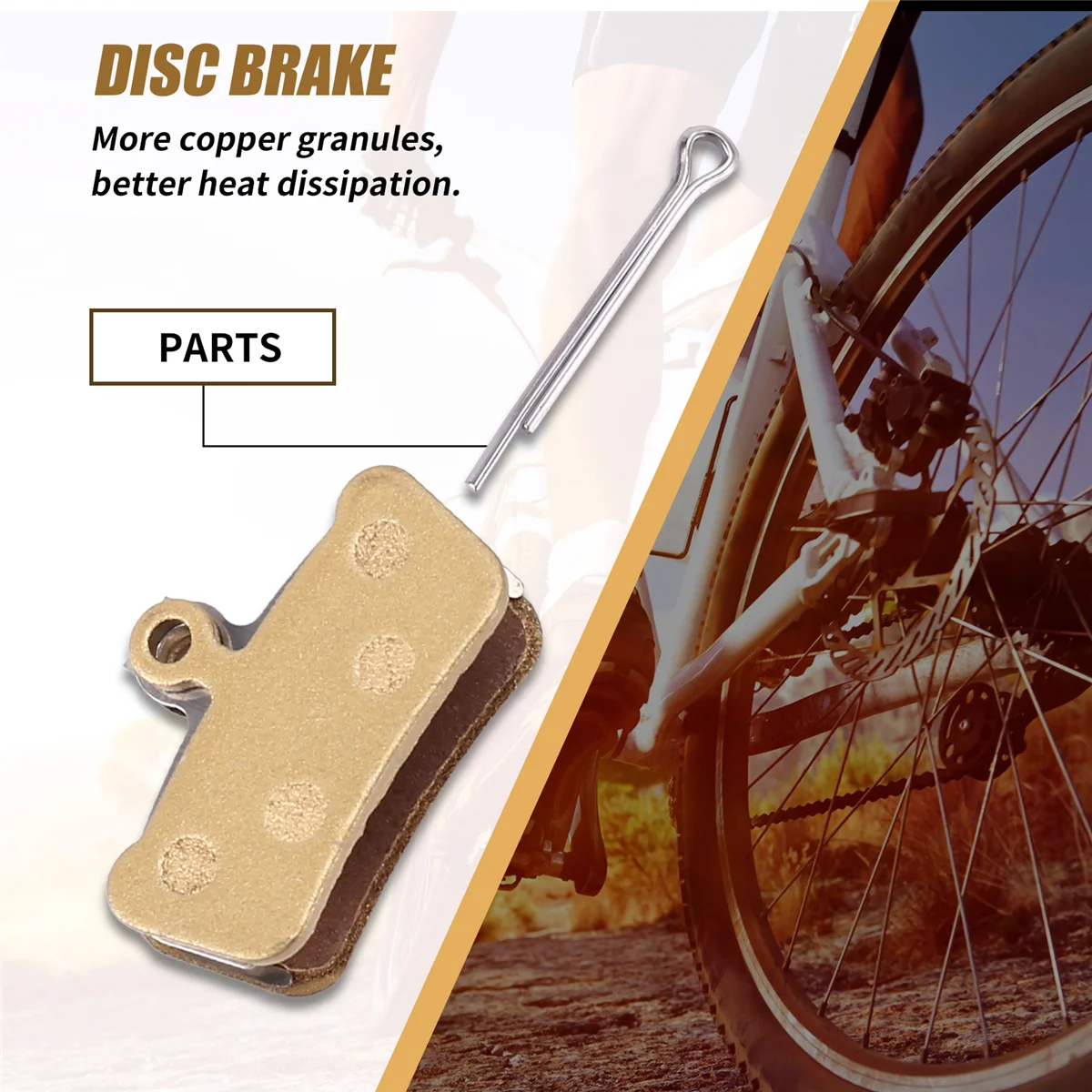 RIRI 2 Paar Mountainbike-Scheibenbremsbeläge aus Metall für SRAM Guide RSC/RS/R Avid XO E7 E9 Trail 4 Kolben