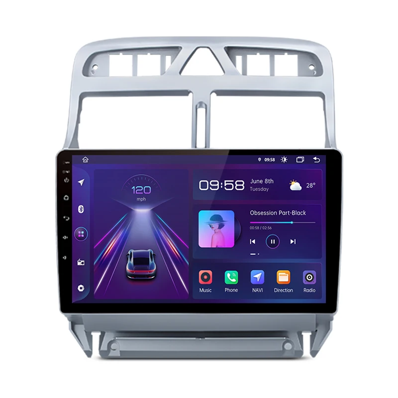 Junsun AI Draadloze CarPlay voor Apple Android Auto Radio Voor Peugeot 307 307CC 307 SW 2002-2013 GPS multimedia RDS WiFi Stereo - afbeelding 2