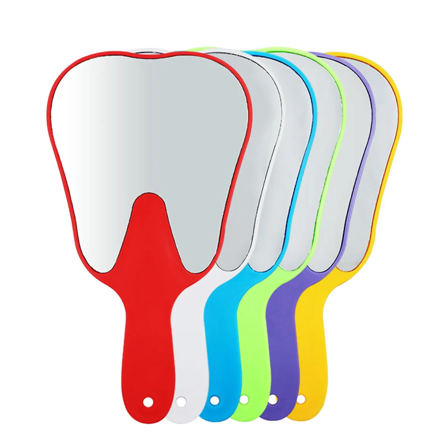 JOLANT Cute Handle Dental Mirror Unbreakable Mouth Teeth Mirror Makeup Mirror Tooth Shaped Dental Accessories Dentist Tools