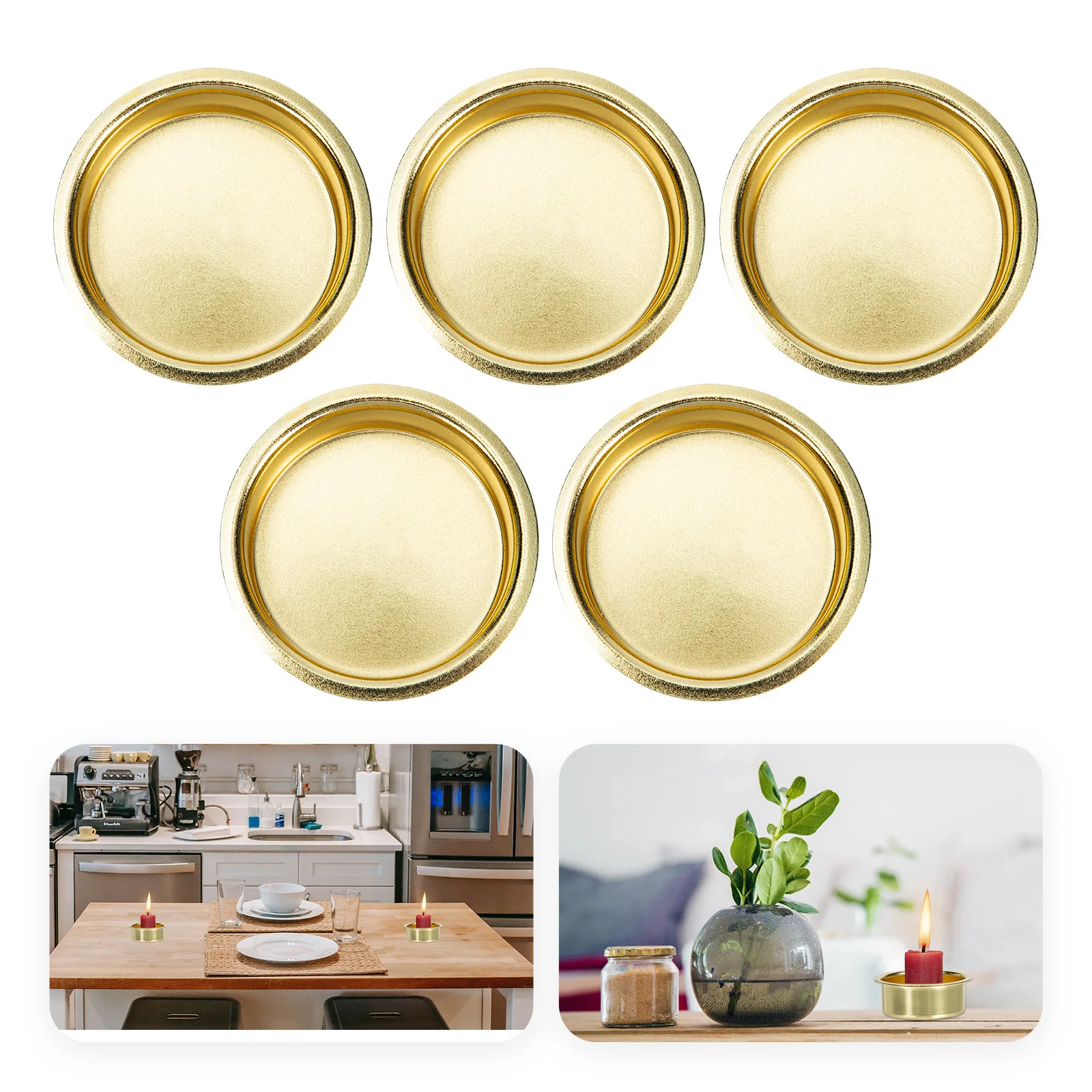 

5pcs European Style Holders Vintage Iron Table Decor For Pillar Candles Wedding Party Home Decoration Stands