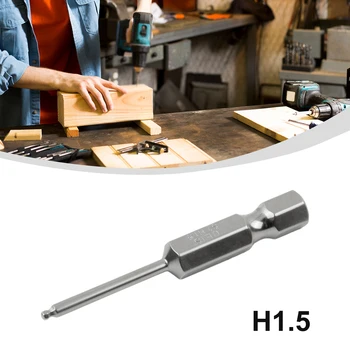 1 adet top End tornavida Bit topu kafa Hex manyetik sürücü Bit alaşım çelik metrik Hex Bit 50mm uzun anahtarı matkap uçları el aracı