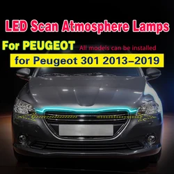 1Pcs Auto Lighting Led DRL For Peugeot 301 2013-2019 Fog Lights Scan Starting Daytime Running Light Foglamp Waterproof Flexible