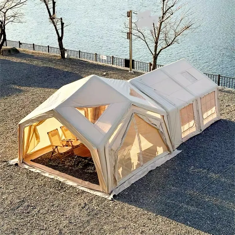 

2026 Combination Large Luxury 5 6 7 Person Waterproof Durable Inflatable Air Tent With Family Outdoor Camping