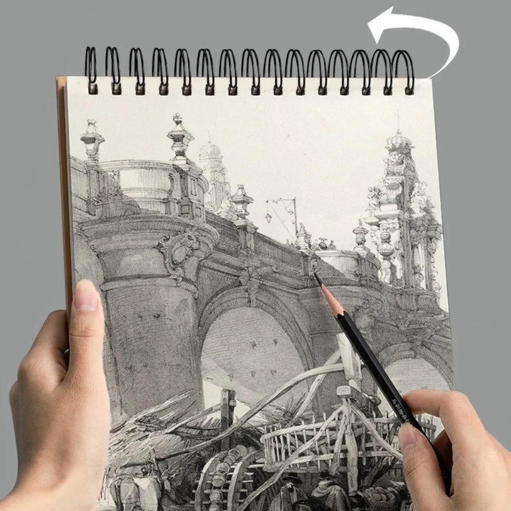 Up Turning Loose-Leaf Sketchbook Taking Notes A4 A5 A6 8K 16K Memo Notepad Journal Diary Hand Ledger Learning Supplies