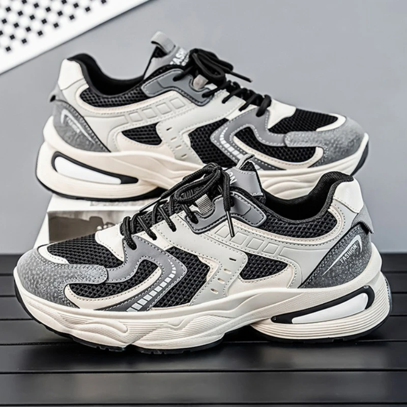 

Men's Sneakers Platform Casual Shoes Fashion Breathable Non-Slip Running Shoes Lace-up Rubber Shoe Designer Outdoor Men Shoes