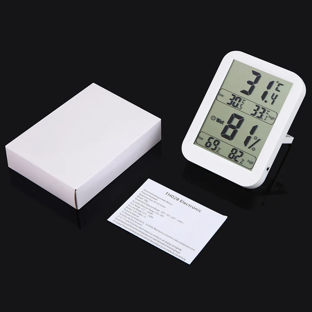 

Large Screen Indoor Digital Thermometer Hygrometer Home Office Room High Accuracy Low Power Consumption Wireless