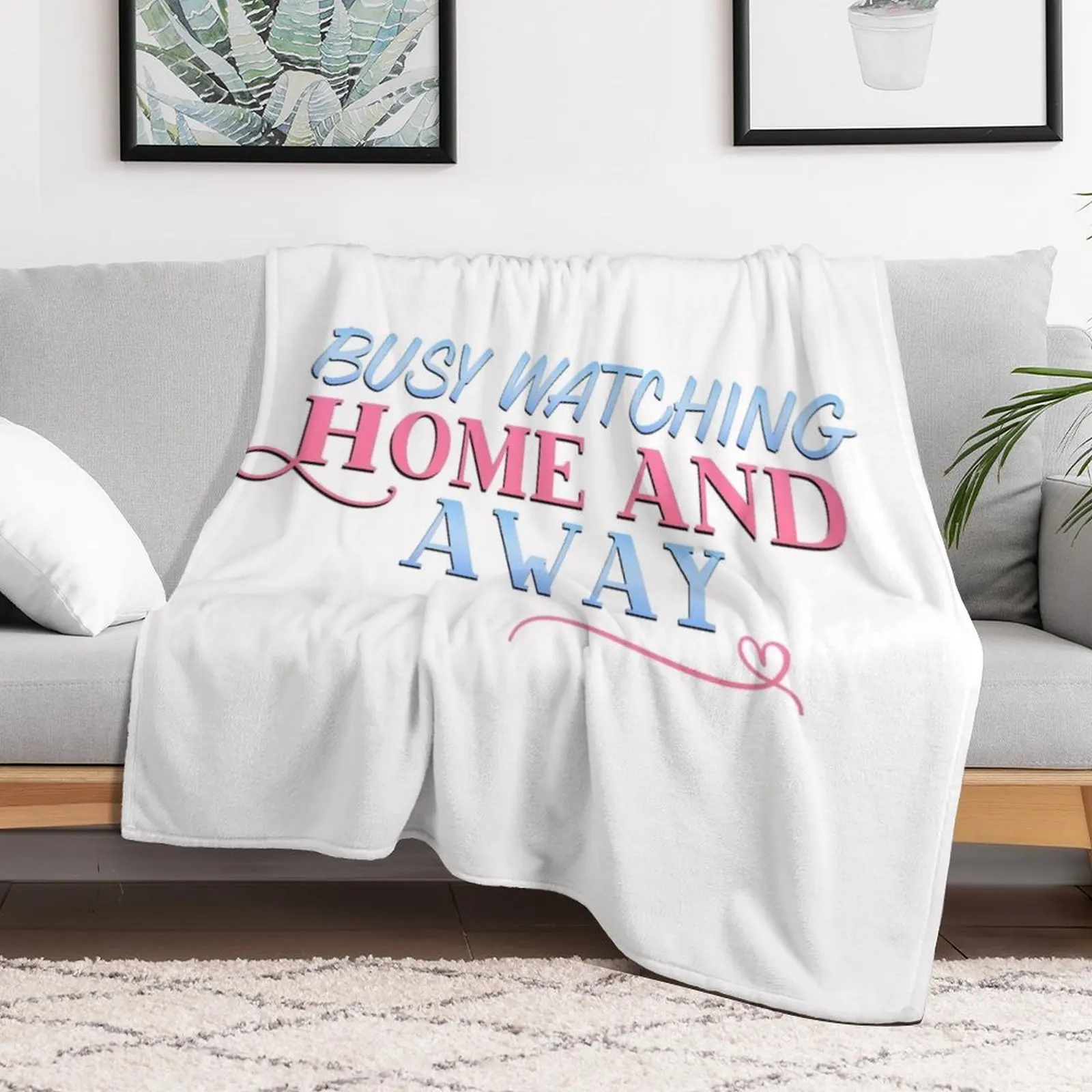 Busy Watching Home and Away Throw Blanket Portable Lightweight Blanket for Travel Camping