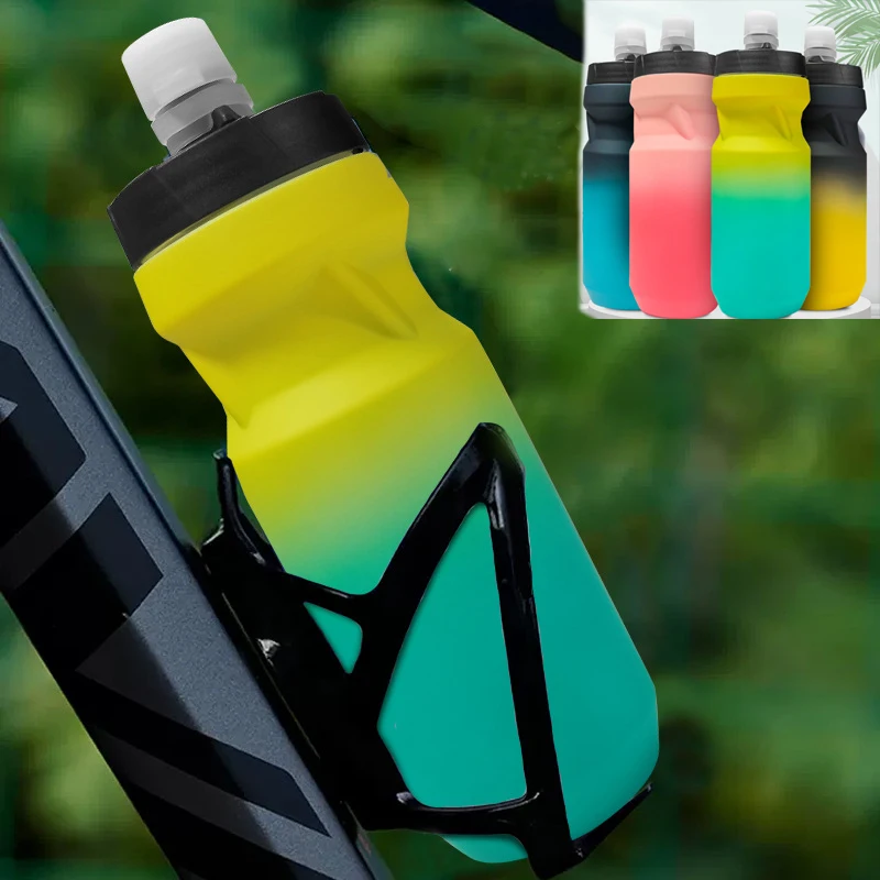 

600ml Bicycle Water Bottle Mountain Road Bicycle Squeeze Cup Outdoor Sports Squeeze Bottles Cycling Kettle Bike Cup Holder