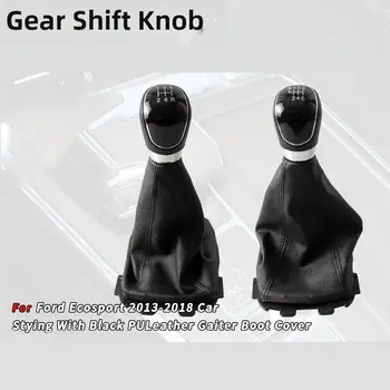 適用於福特翼搏(2013-2018)的黑色PU皮革手排變速桿球頭防塵套 8 最佳銷售 福特翼搏 - №8