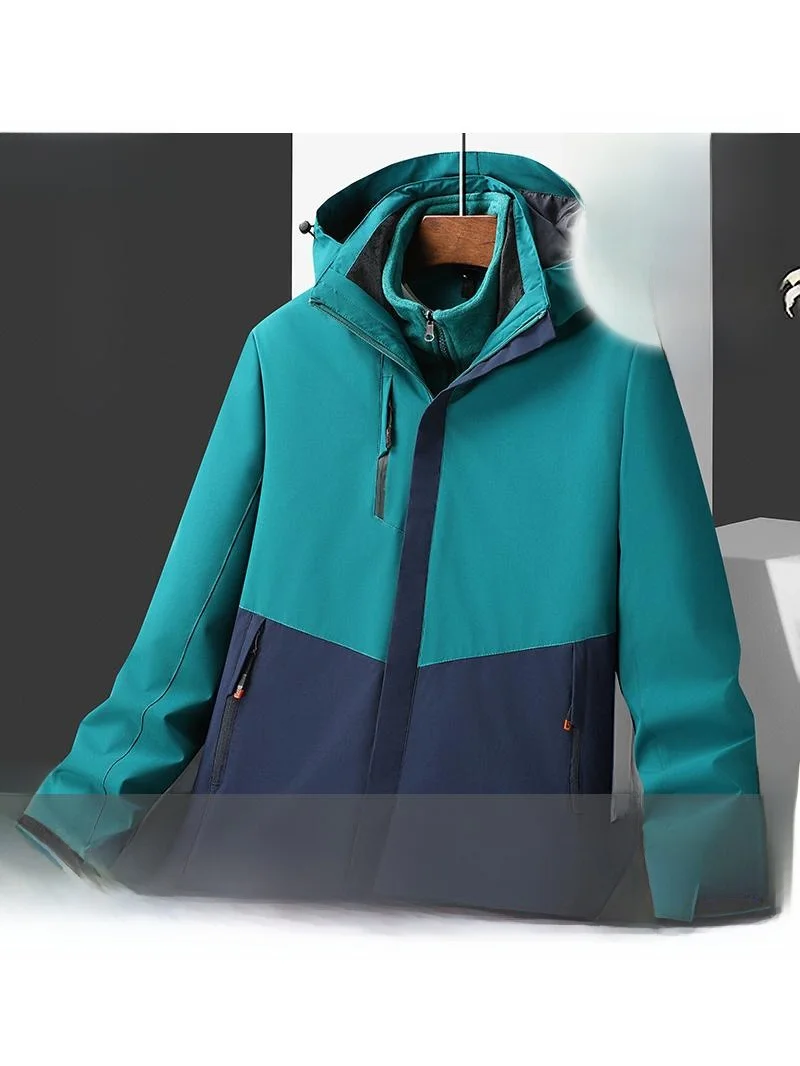 

Мужская уличная куртка-трансформер для осени и зимы, водонепроницаемая, для походов, свободного кроя, больших размеров, модная, из полиэстера...