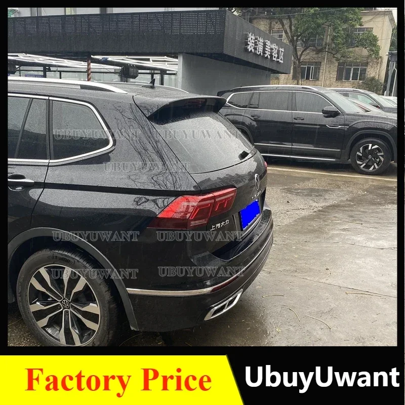 

Use For VW Tiguan 2017-2023 Spoiler ABS Plastic Carbon Fiber Look Roof Rear Wing Body Kit Accessories