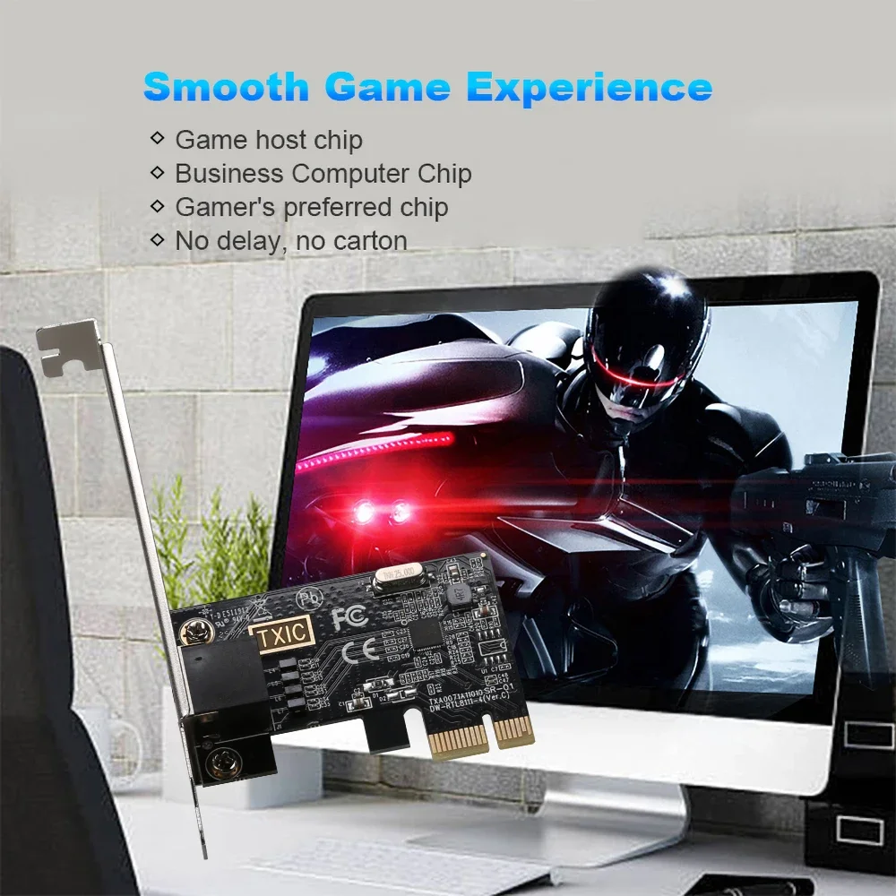 1000Mbps PCI-E إلى RJ45 بطاقة الشبكة RTL8111E/F رقاقة جيجابت إيثرنت PCI Express محول 10/100/1000Mbps 1Gbps محول للكمبيوتر