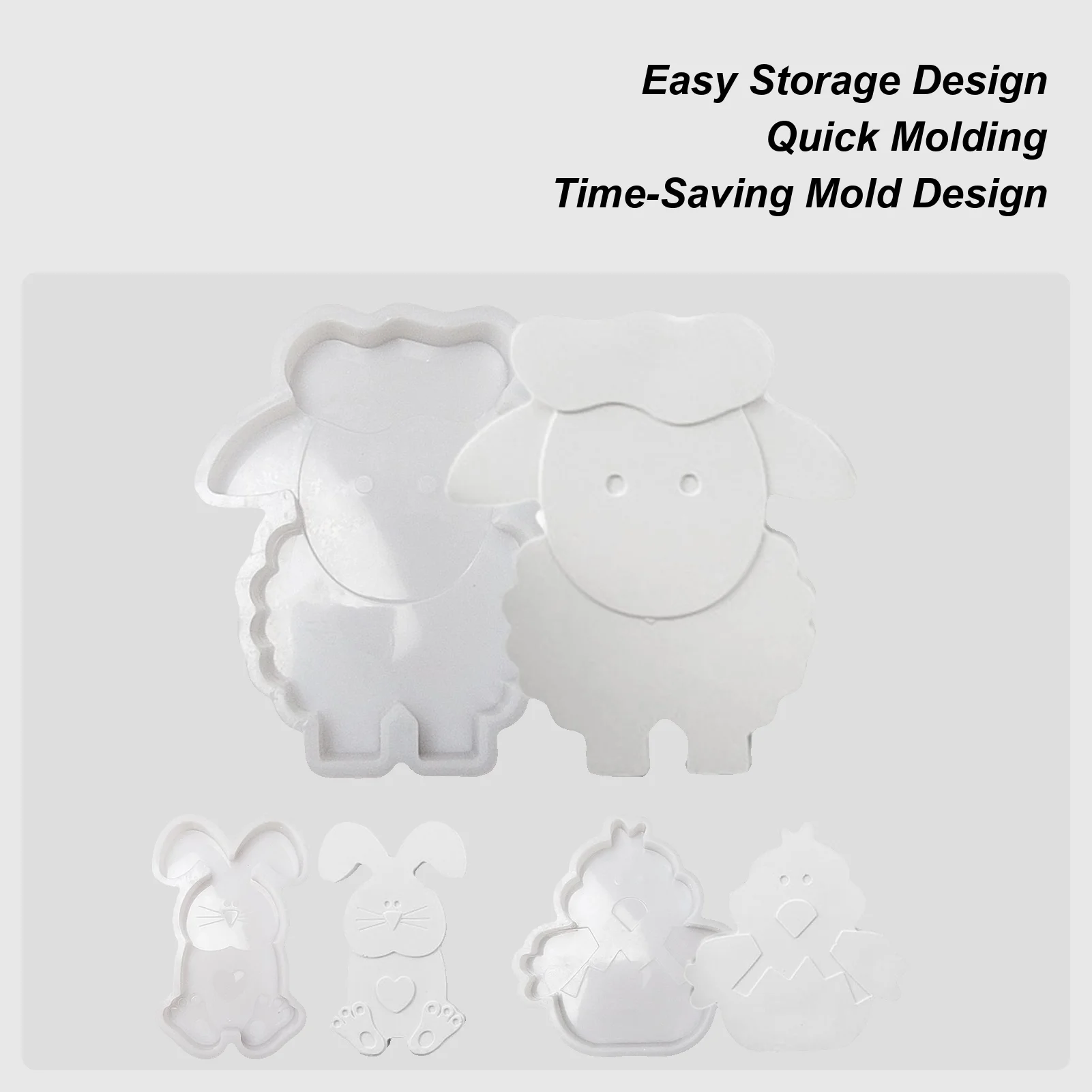 

Силиконовая форма для кролика, статуя пасхального кролика, силиконовая форма для детей и взрослых, удобная форма для литья для начинающих, легкосъемная форма для торта