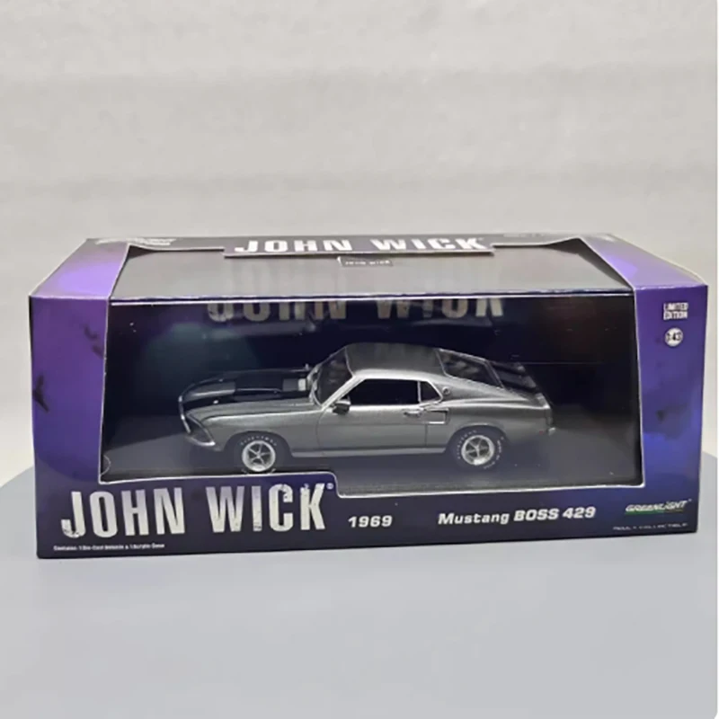 Modèle de voiture en alliage Mustang Boss 499, échelle 1:43, Simulation John Wick-86540, cadeau de loisirs fini, Collection classique, 1969
