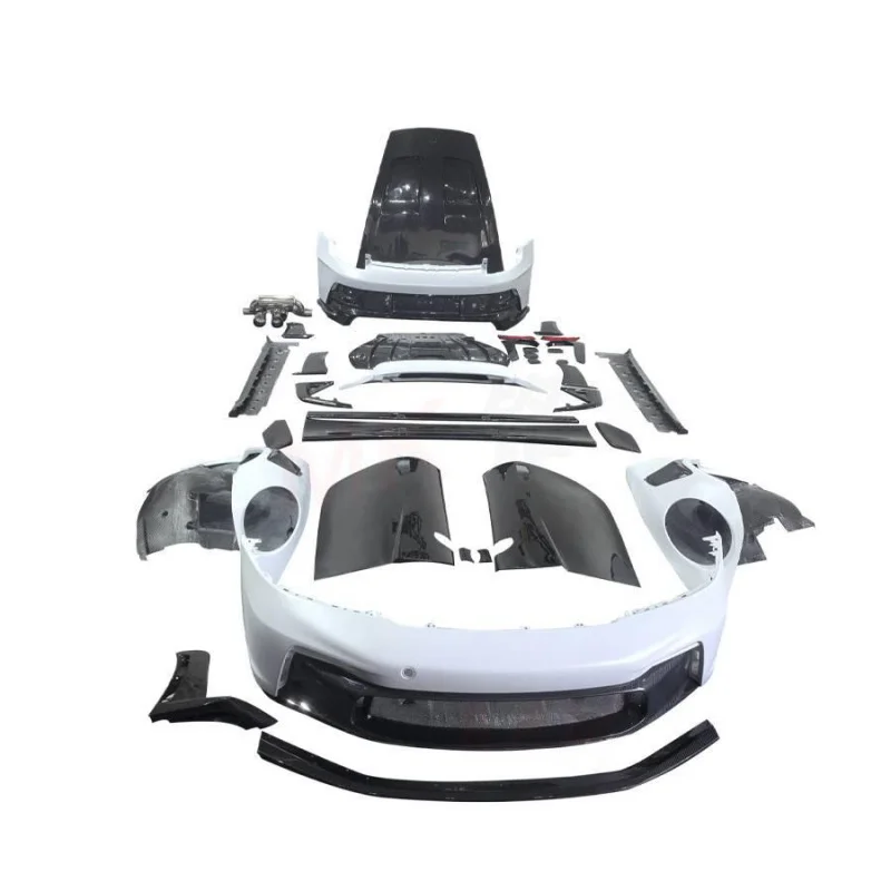 

Suitable for Porsche 911 992 Upgrade Dry Carbon Fiber GT3RS Style Body Kit Front Rear Bumper Large Spo
