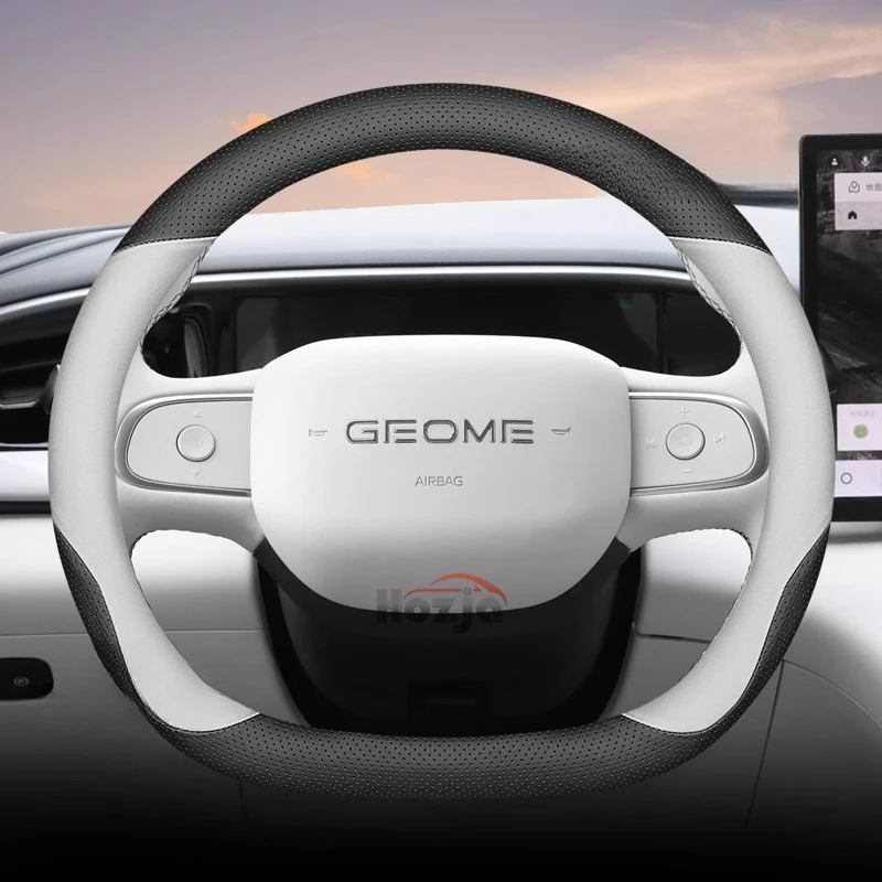 

Leather Car Steering Wheel Cover for Geely Geome Geometry A C Steering Covers Steering Covers