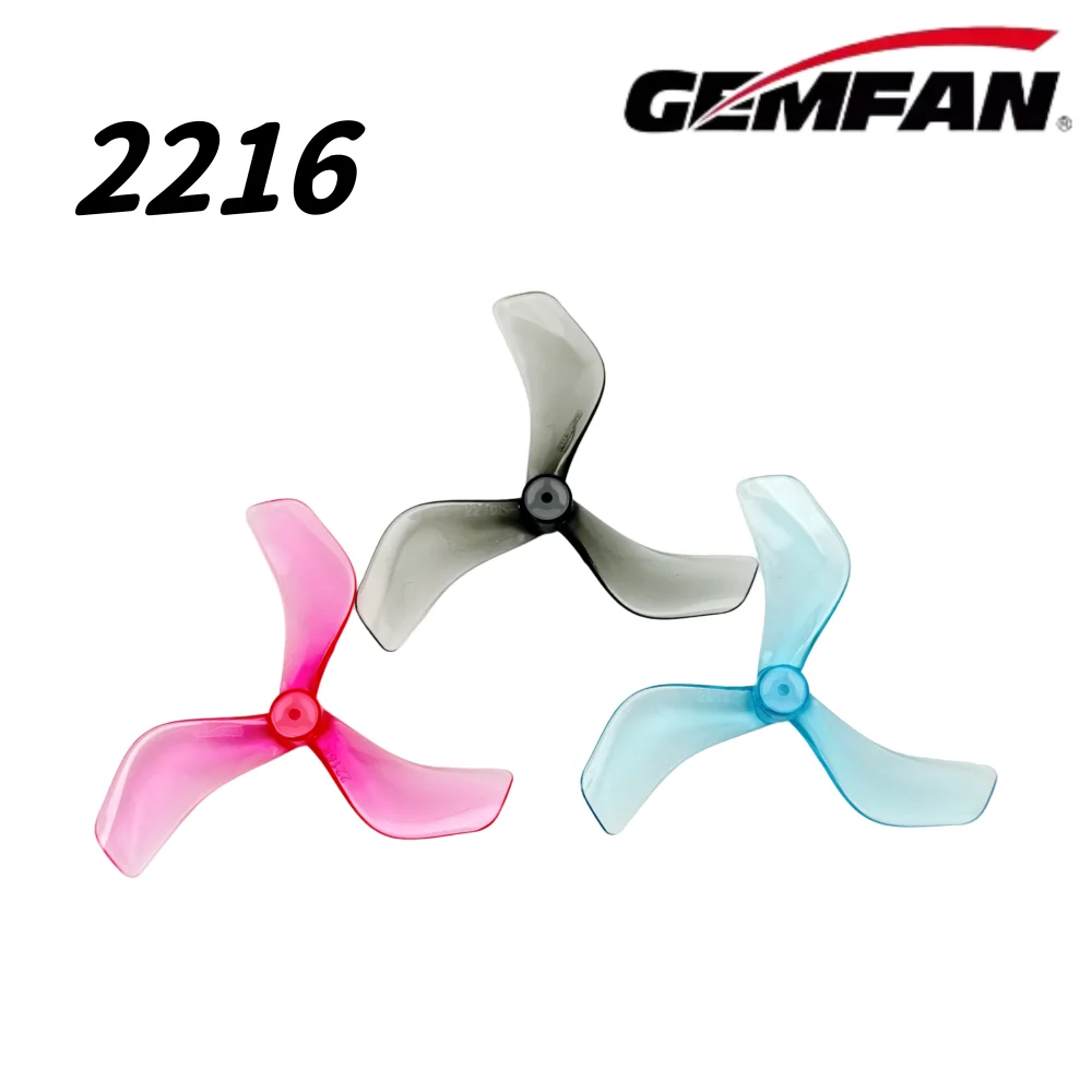 4pairs/8pcs GEMFAN 2216 Propeller 2.2inch 3-blades Props 1.5mm CW/CCW for RC FPV DJI O3 O4 Air Unit Betafpv