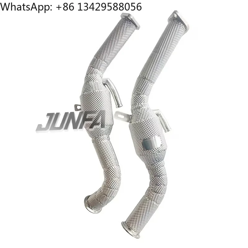 

Stainless Steel Heat-Wrapped Downpipe for Infiniti Q50 - High Flow Turbo Back Exhaust Upgrade