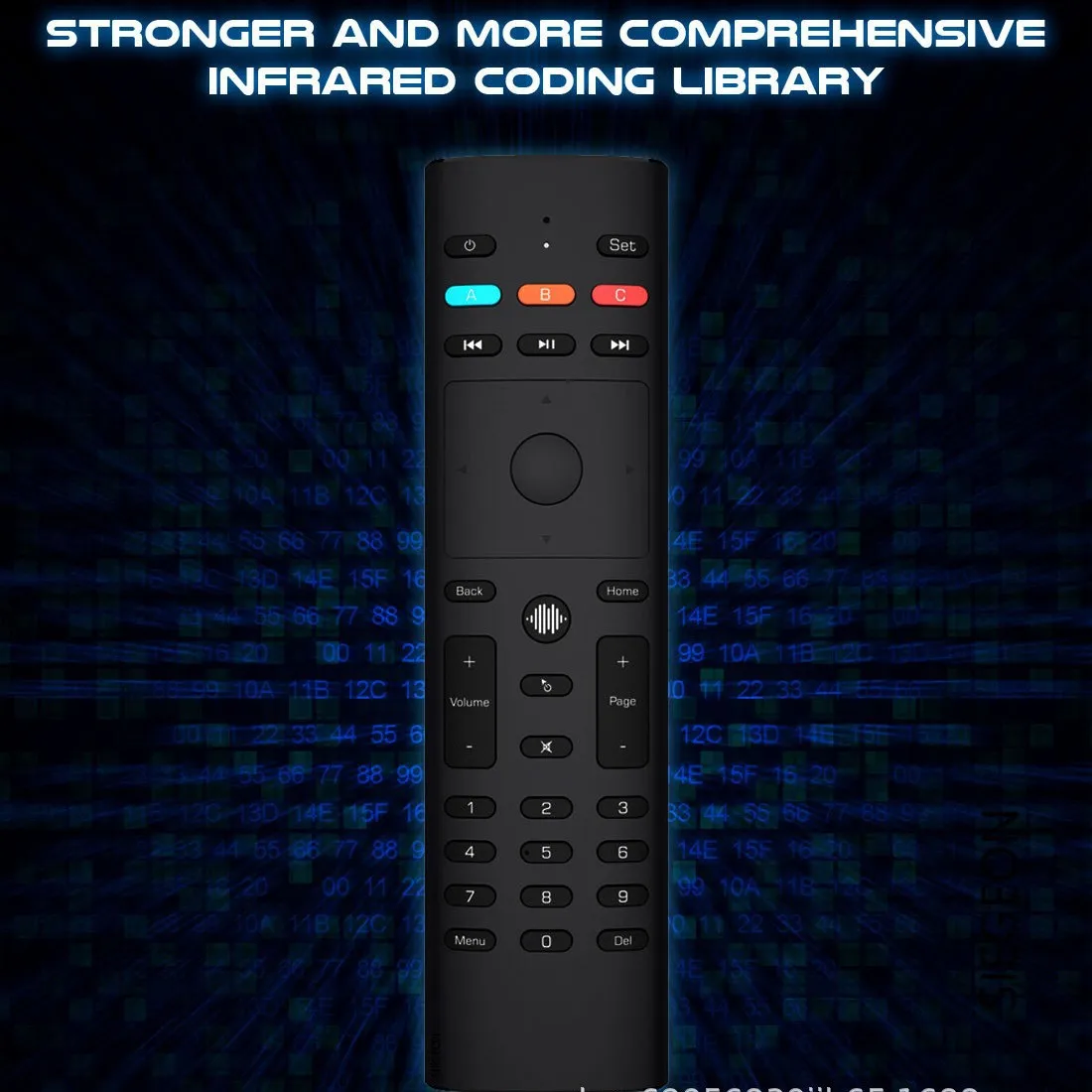 Smart Voice Air Mouse Remote Control 24G Set-Top Box Projector with Numeric Keys 10m Range