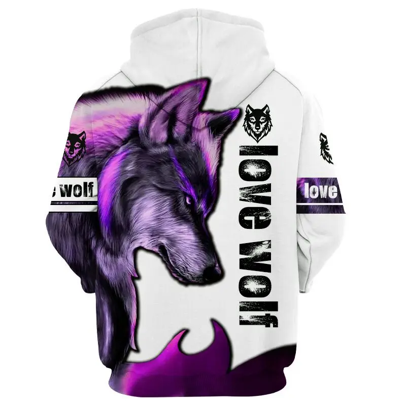 Fashion Autumn lion,wolf Hoodies White Tiger Skin 3D All Over Printed Mens Sweatshirt Unisex Zip Pullover Casual Jacket