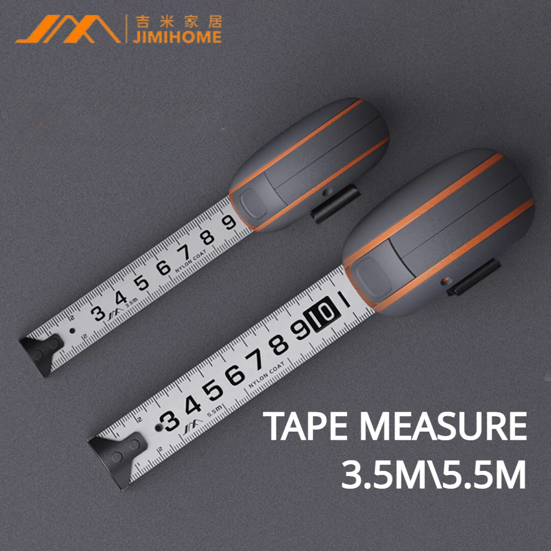 New JIMIHOME Measure Covered Tape Ruler 5.5M/3.5M Auto Self Lock with Brake Button Wear Resistant Steel Household Measuring Tape