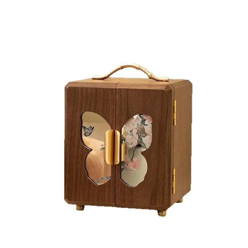 

Wooden jewelry, storage box, high-end exquisite hand jewelry box, wedding birthday gift new Chinese style