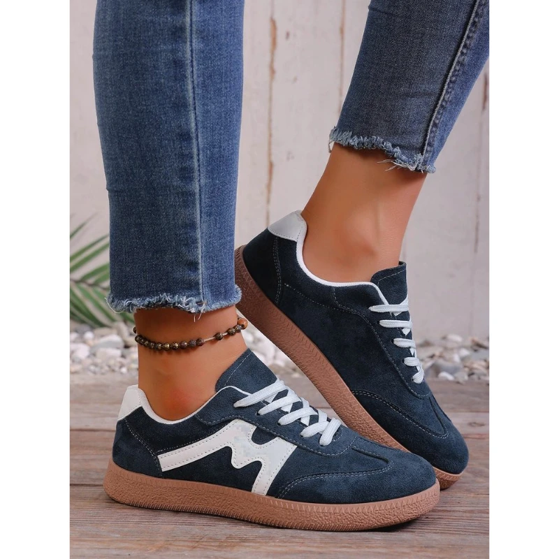 Leve tênis confortável para mulher moda listrado rendas até sapatos esportivos mulher casual respirável tênis plus size 43