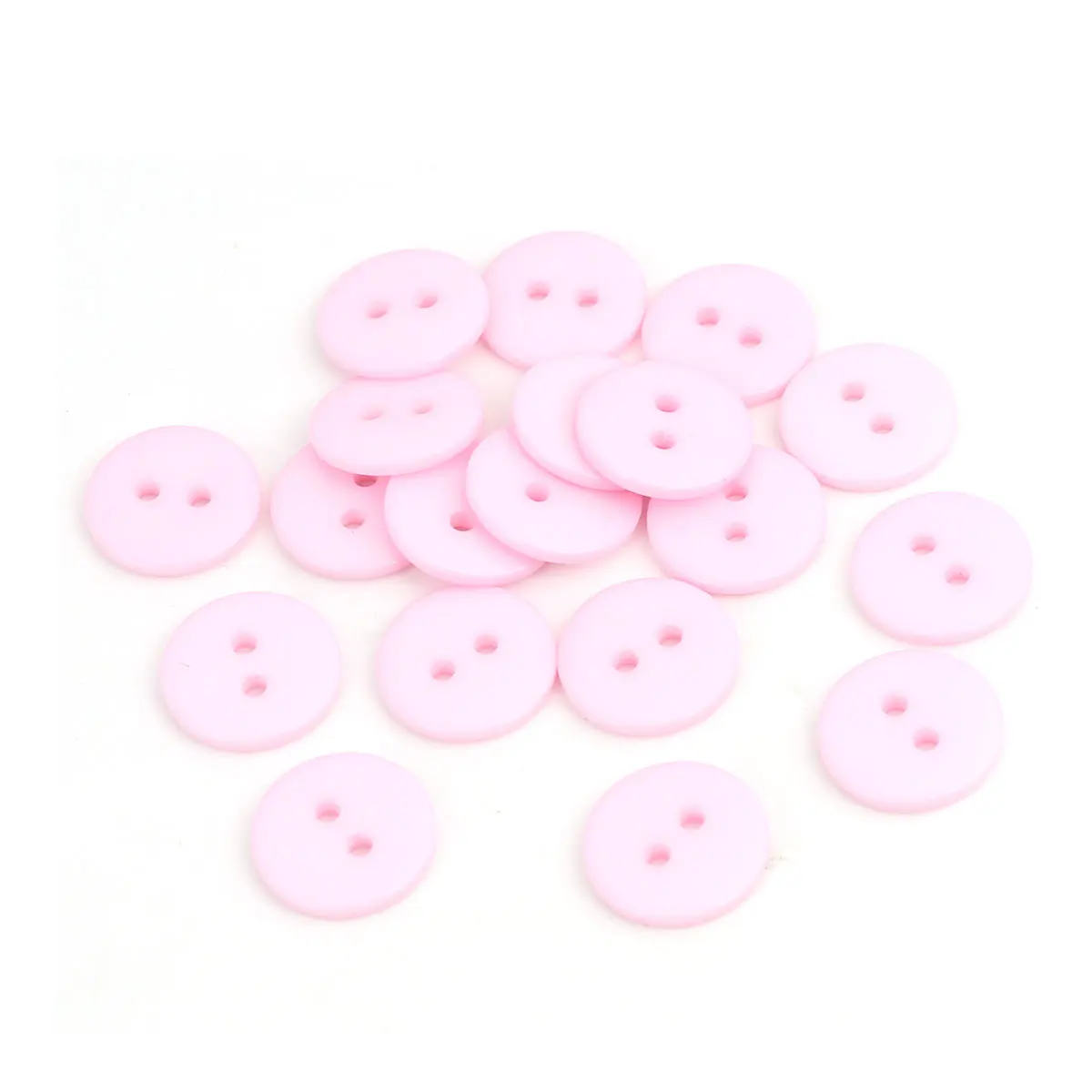 Boutons de couture en résine pour enfants, 15MM, 200 pièces, 2 trous, forme ronde, bonbons, couleurs aléatoires, accessoires de vêtement