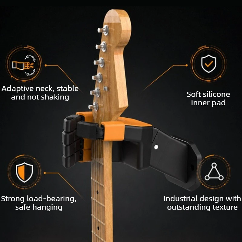Wall Mounted Guitar Hook Stable Electric Guitar Stand Adaptive Neck Anti Slip Guitars Display Rack String Instrument Accessories