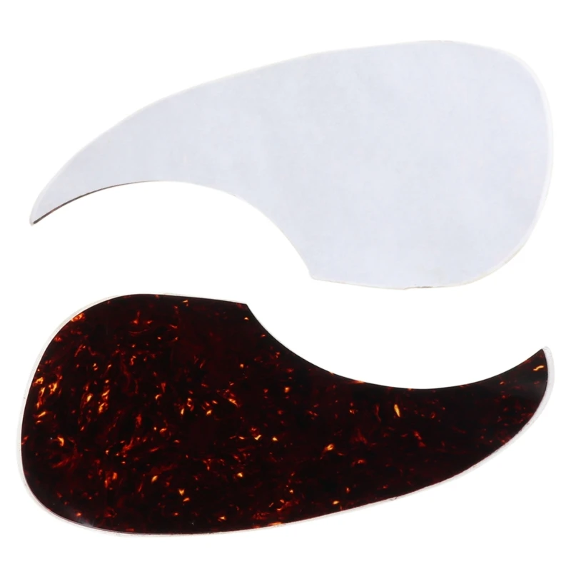 Acoustic Guitar Pickguard Scratch Plate Black Tortoise Scratchplate SelfAdhesive D5QD