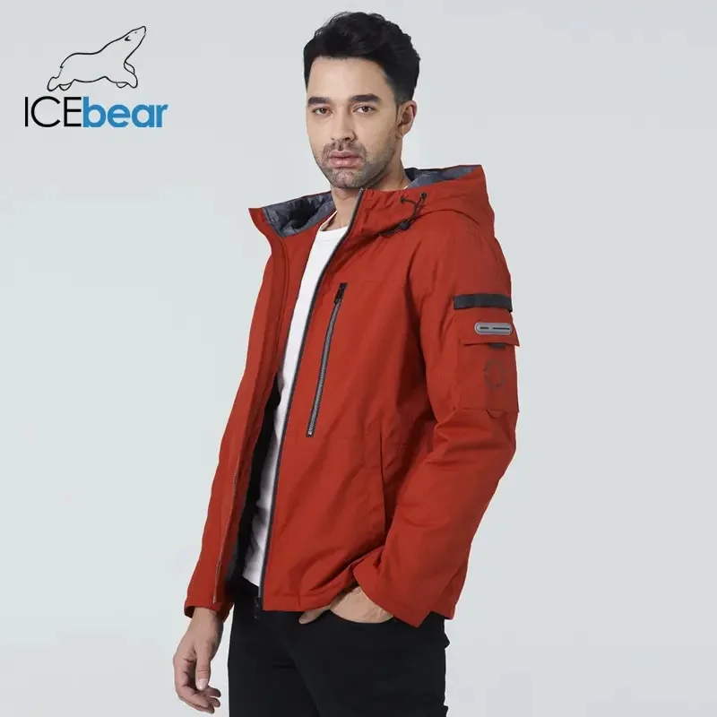 ICEbear 2022 Men\'s short jacket autumn stylish coat with a hood high-quality men\'s brand apparel MWC21601I