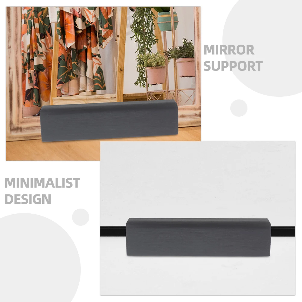 Wooden Floor Mirror Support Stand Holder Anti-Slip Full-Length Mirror Display Rack For Home Living Room Office Studio Use