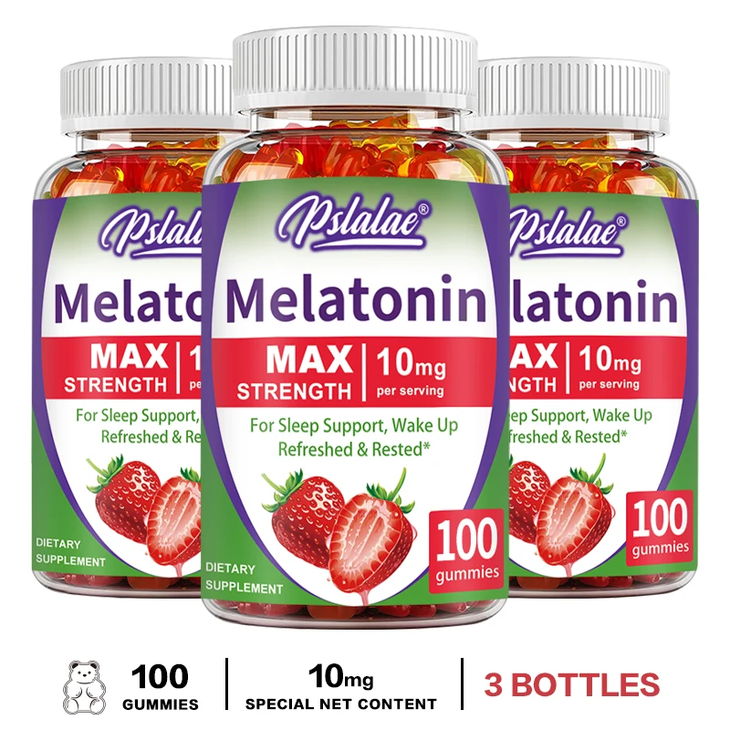 Melatonin Gummies 10 Mg - Fall Asleep Naturally, Fight Insomnia, Support Immunity, and Improve Rest Quality