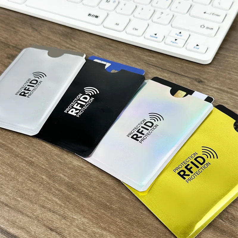 Rfid Blocking Card Sleeves, Nfc Anti-Skimming Shield Protective Covers - Aluminum Foil Anti-Demagnetization Waterproof Credit Card Protector