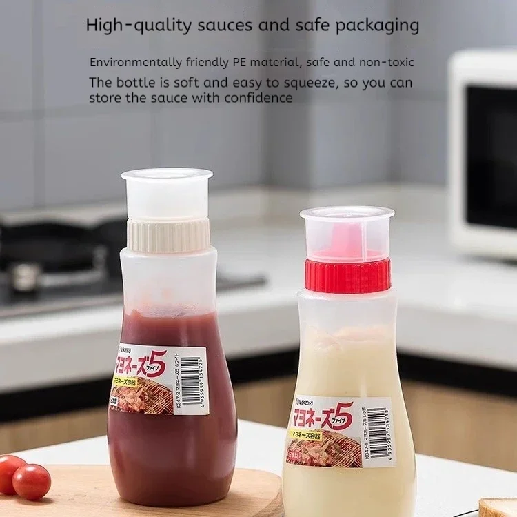 Home Kitchen Squeezed Bottle Food Grade Plastic Tomato Sauce Salad Sauce Porous Seasoning Tools Cup Body Sticker Cups Tumbler