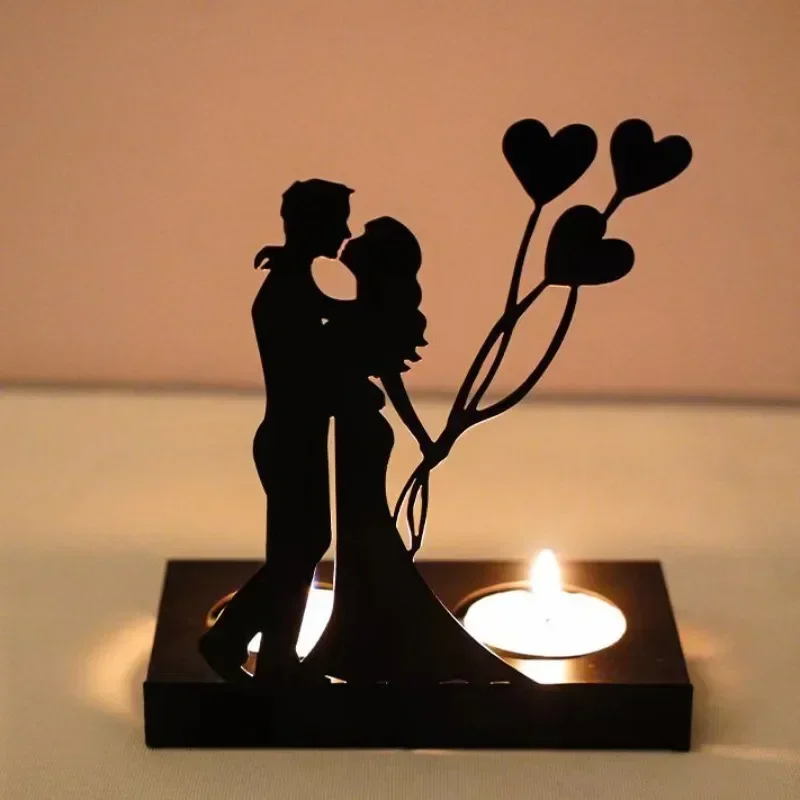 Romantic Couple Ornaments Creative Candlestick Room Decoration Accessories Aesthetic Desk Accessories Wedding Decor Home Decor