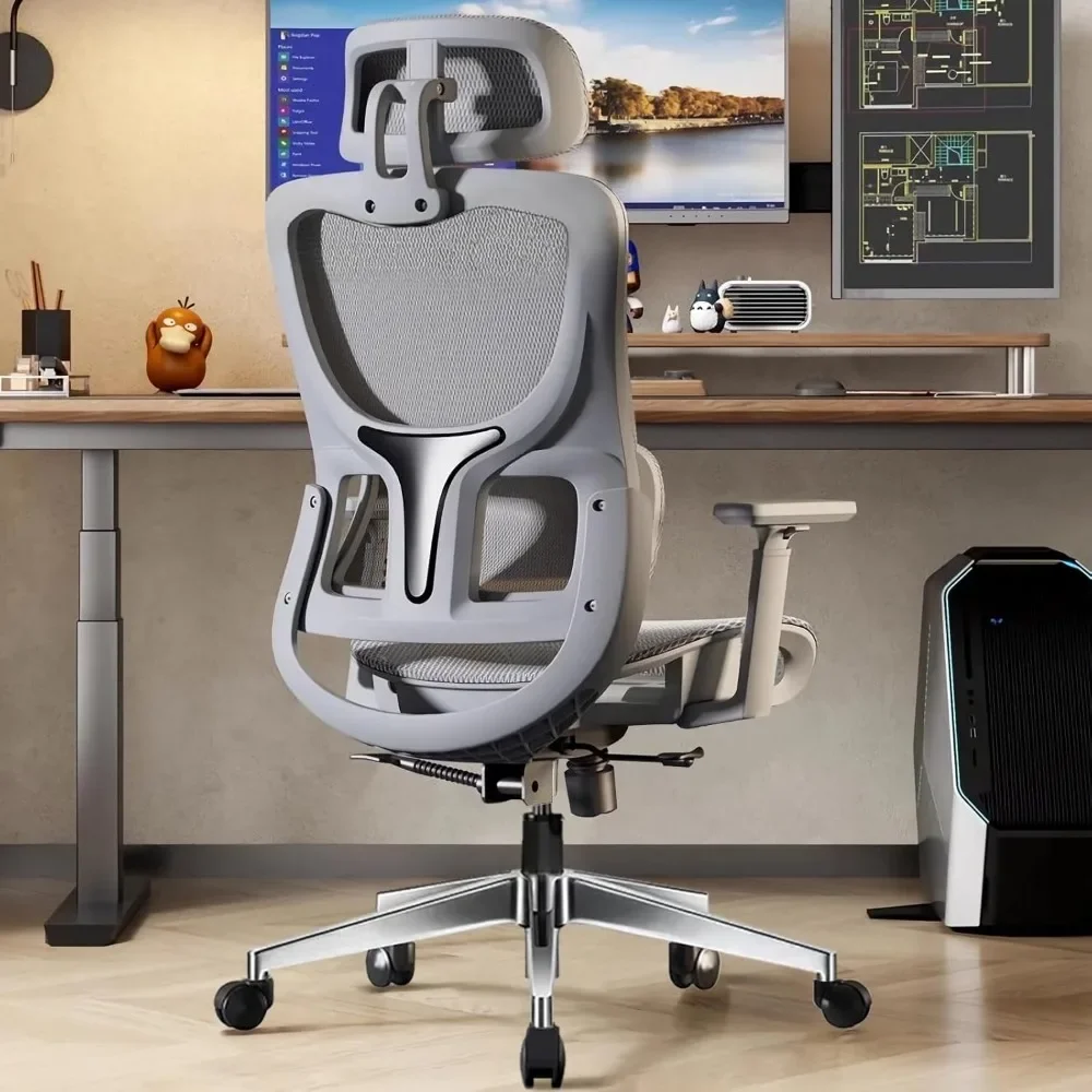 Gaming Chair with 3D Armreat, Adjustable Headrest, Lumbar Support, Tilt Function, Ergonomic High Back Mesh Office Chair