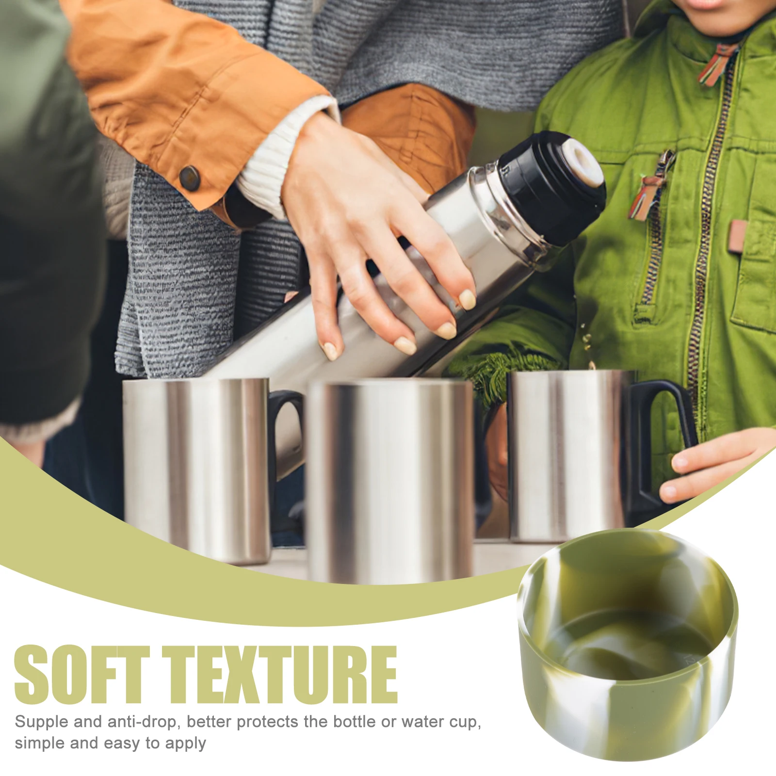 

Silicone Boot Reusable Insulating Cup Protector Non-Skid Cover For Glass Water Home Supplies Multipurpose Bottle Sleeve Heat
