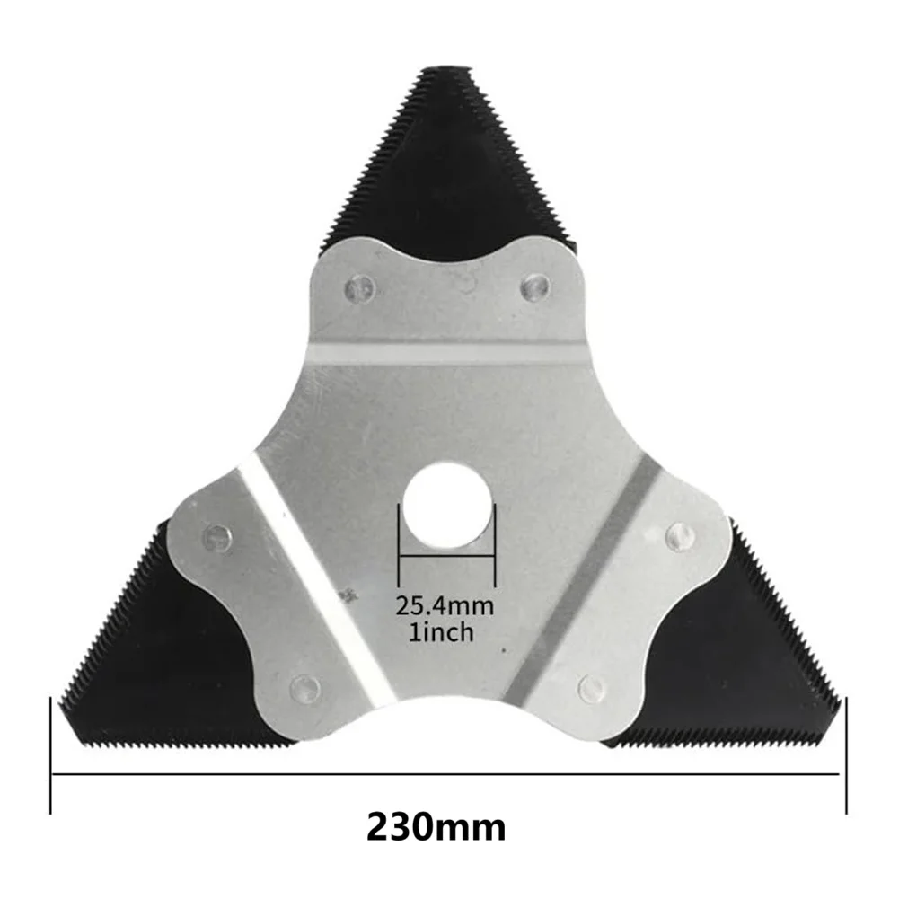 230mm 3 Teeth Manganese Steel Lawn Mower Blade For Brush Cutter And Grass Trimmer Tools Replacement Parts