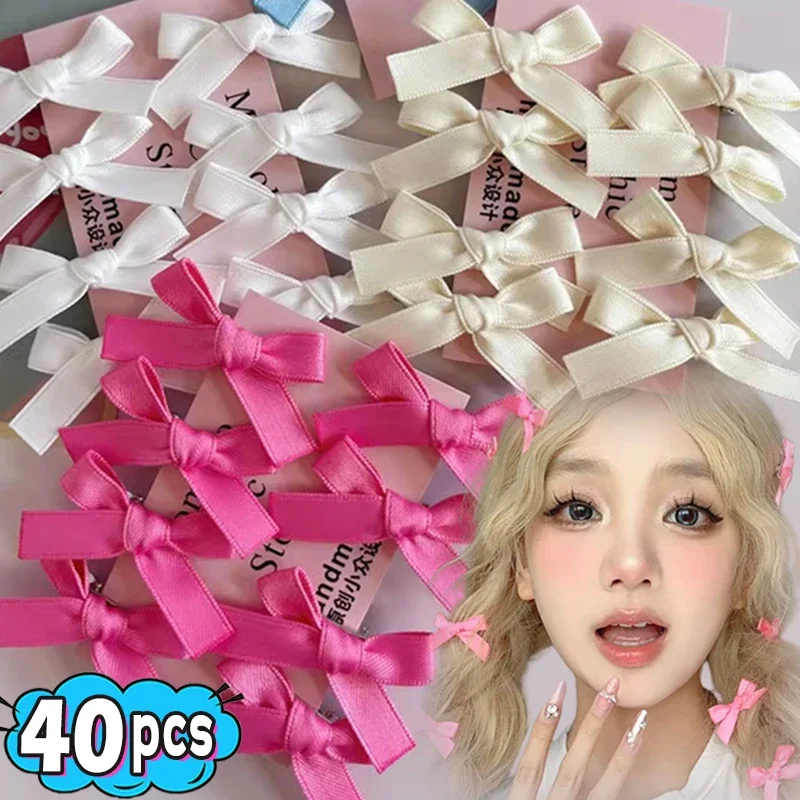 Pinces à cheveux Bowvétérans t pour filles, ruban de ballet doux, épingles à cheveux Bang, mini pinces, vêtements de sauna, accessoires pour cheveux, 8 pièces, 40 pièces, 3 cm, 4 cm, 8cm