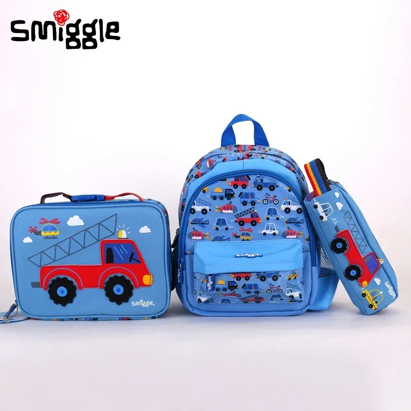 Echte australische Smiggle Schultasche Spielzeugauto wasserdicht Student und Kinder Briefpapier Bleistiftbox Lunchtasche Studentengeschenk