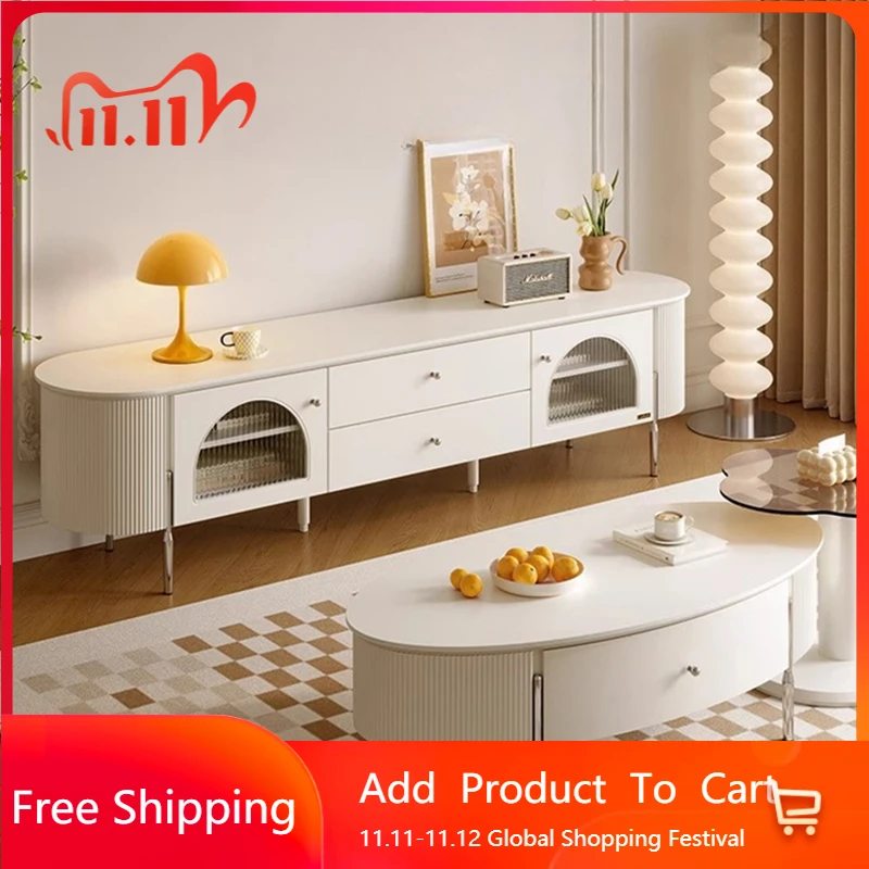 

White Cabinets Tv Stands Modern Living Room Nordic Designer Tv Table Minimalist Aesthetic Suporte Para Tv Italian Furniture