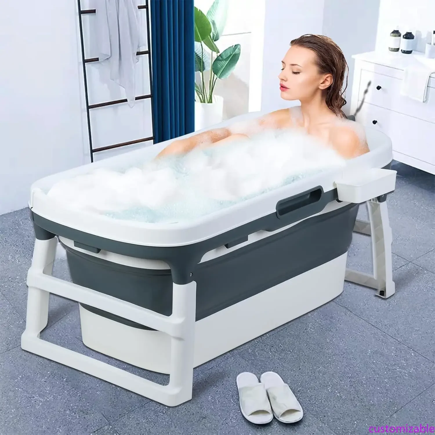 

Складная семейная ванна - большая портативная отдельностоящая ванна для взрослых и детей (46 дюймов)