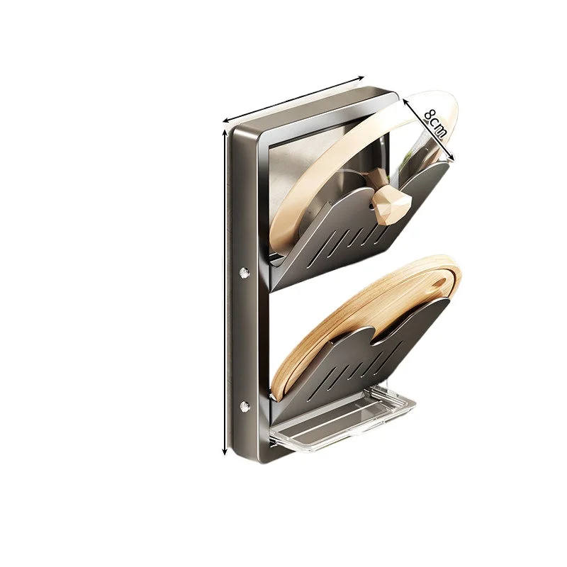 

Настенная многофункциональная подставка для крышек и разделочных досок без сверления, для хранения на кухне