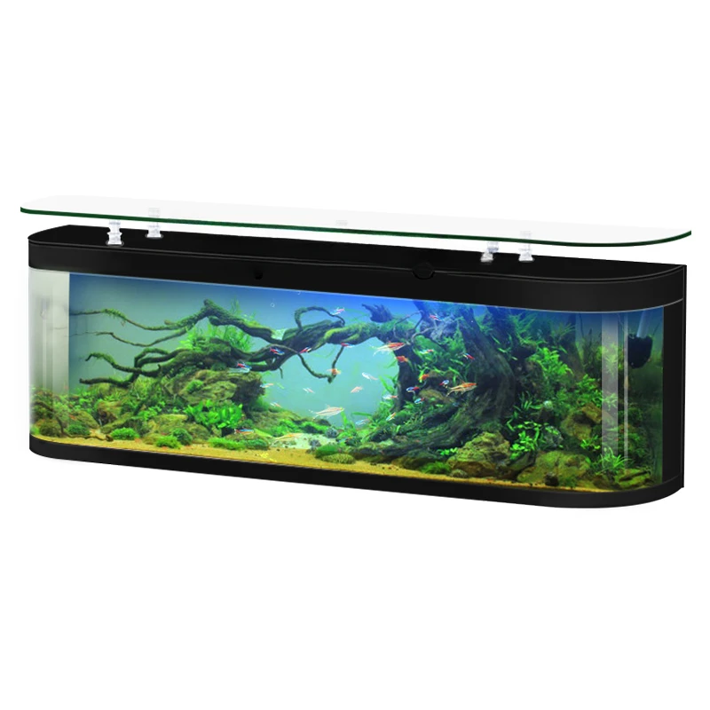 TV Cabinet Fish Tank Integrated Living Room 2023 New Large Household Coffee Table Floor Glass Ecological Aquarium
