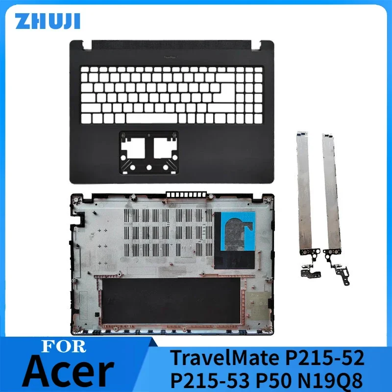 New For Acer TravelMate P215-52 P215-53 P50 N19Q8 Laptop Palmrest/Bottom Case Hinges Black