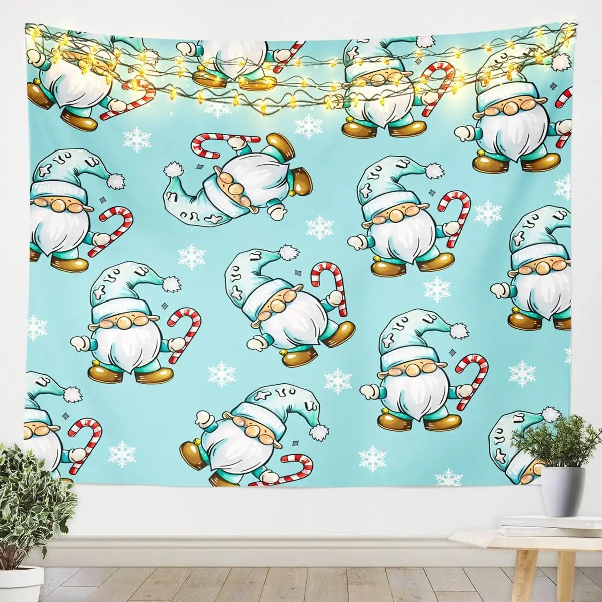 Vintage Merry Christmas Tapestry Santa Claus Tapestry Wall Hanging for Kids Boys Girls Christmas Deer Elk Wall Tapestry Xmas