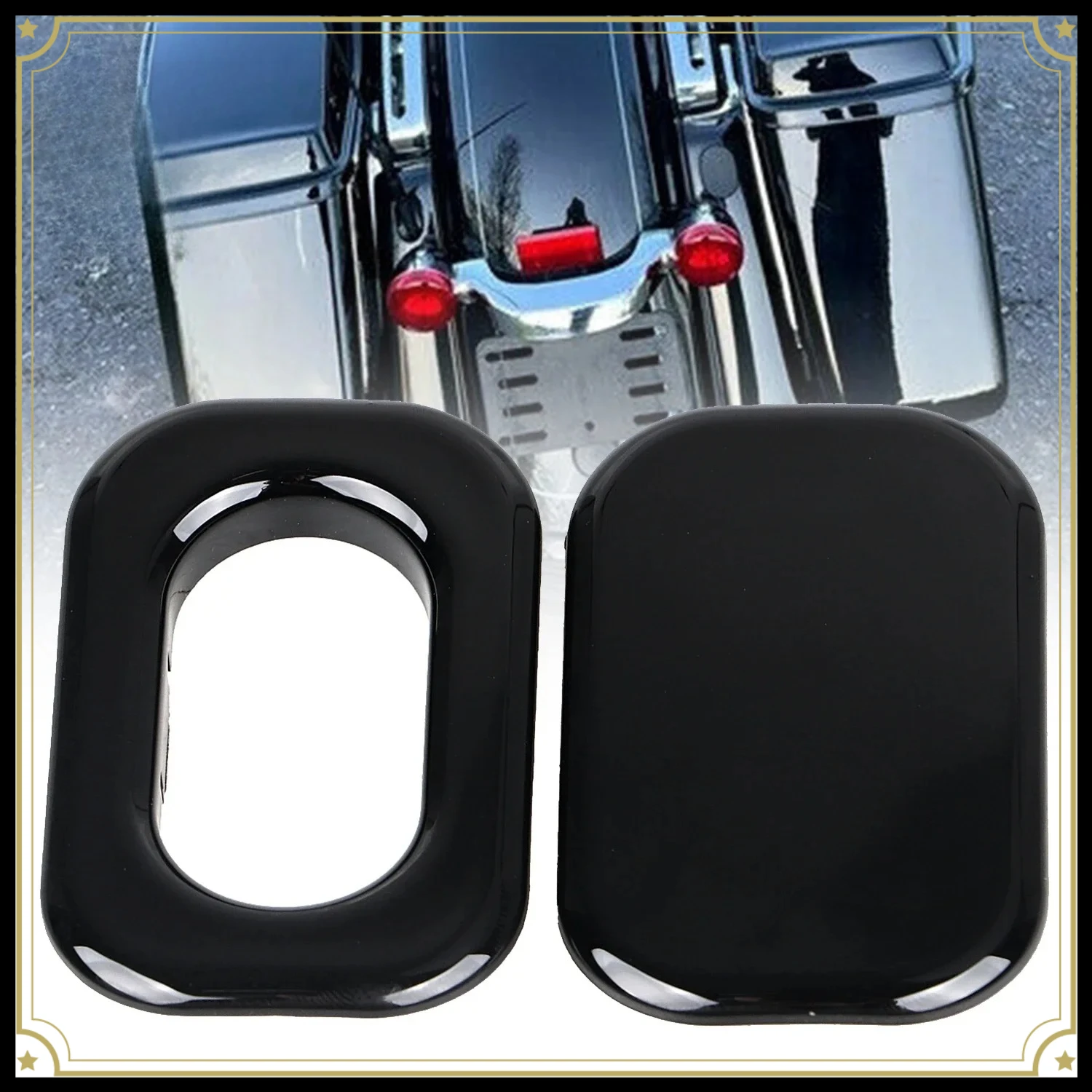 Motorcycle For Harley Black Rear Antenna Hole Plug Filler Accent Cover Street Road Glide King FLHX Special FLHXS FLHRXS FLTRX