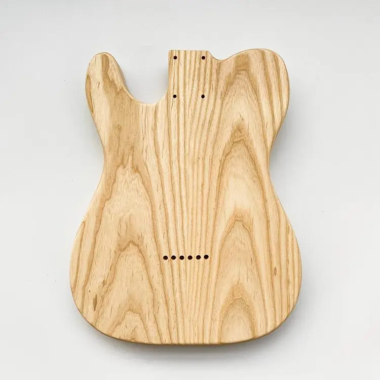 Factory Price Blank Electric Guitar Body Barrel Unfinished Ash Guitar body for kits