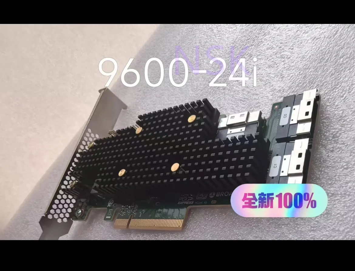 

Original Adapter Card 9600-24i For Broadcom eHBA 24 Int. Ports PCIe SAS/SATA/NVMe Tri-Mode 100% TEST OK